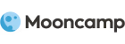 Mooncamp logo: a blue crescent moon with a smiling face and the text "Mooncamp" next to it.