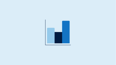 Balkendiagramm: steht für Big-Data-Analyse zur Auswertung und Gewinnung von Erkenntnissen aus Daten.