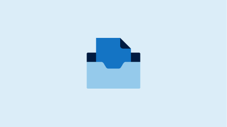 Ordner-Icon: steht für Datenarchivierung und Compliance-konforme, langfristige Datenspeicherung.