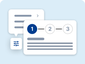 Step-by-step setup interface showing the process of creating an online store.