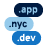 Examples of new top-level domains: .nyc, .dev and .app